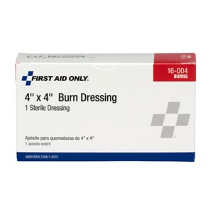 First Aid Only/Acme United Corporation Burn Dressing, 4"x4", 1/bx