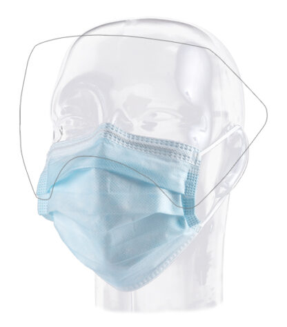 Aspen Surgical Mask, Surgical, Lite & Cool, w/ Anti-Glare Shield, Blue
