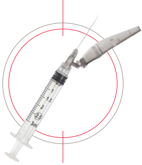 Cardinal Health Safety Needle/Syringe Combo, 3mL, 20G x 1 1/2", 12 bx/cs