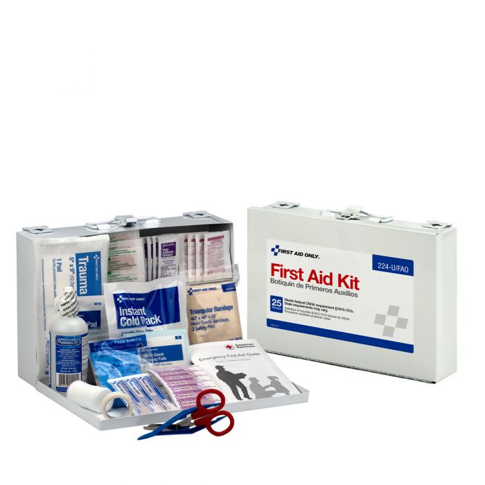 First Aid Only 25 Person First Aid Kit with Metal Case
