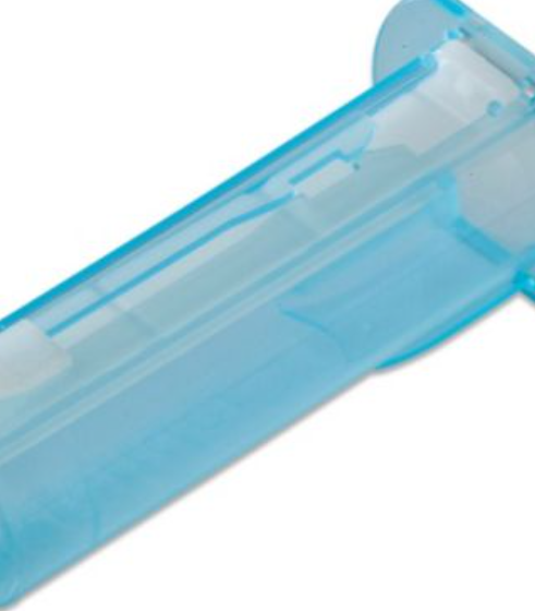 Cardinal Health Safety Needle Holder, 1", Slide Lock, Blue, 20/bg, 25 bg/cs