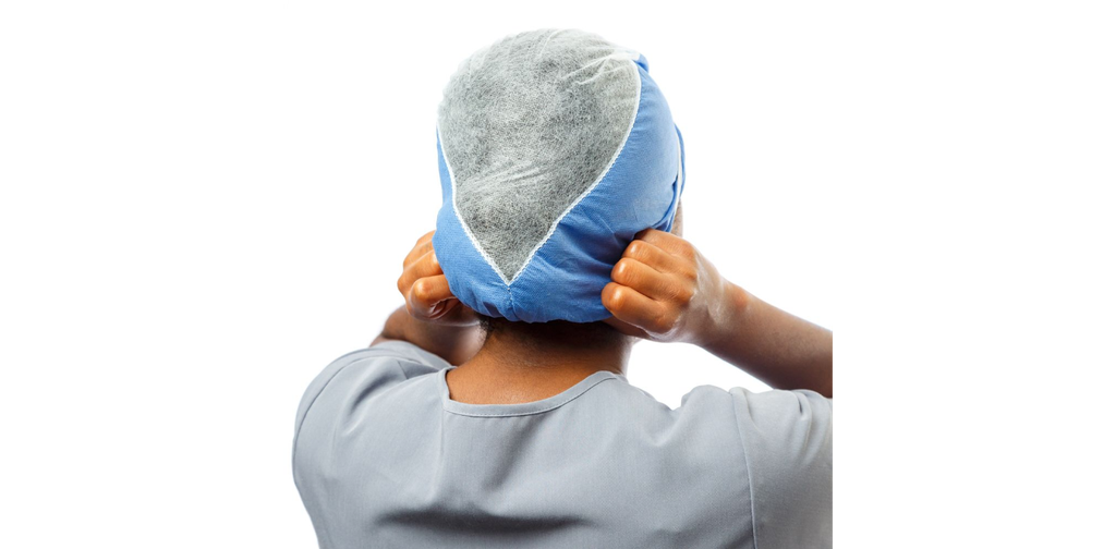 Cardinal Health Surgeon's Cap, Extended with Elastic Back, Blue, X-Large, SMS
