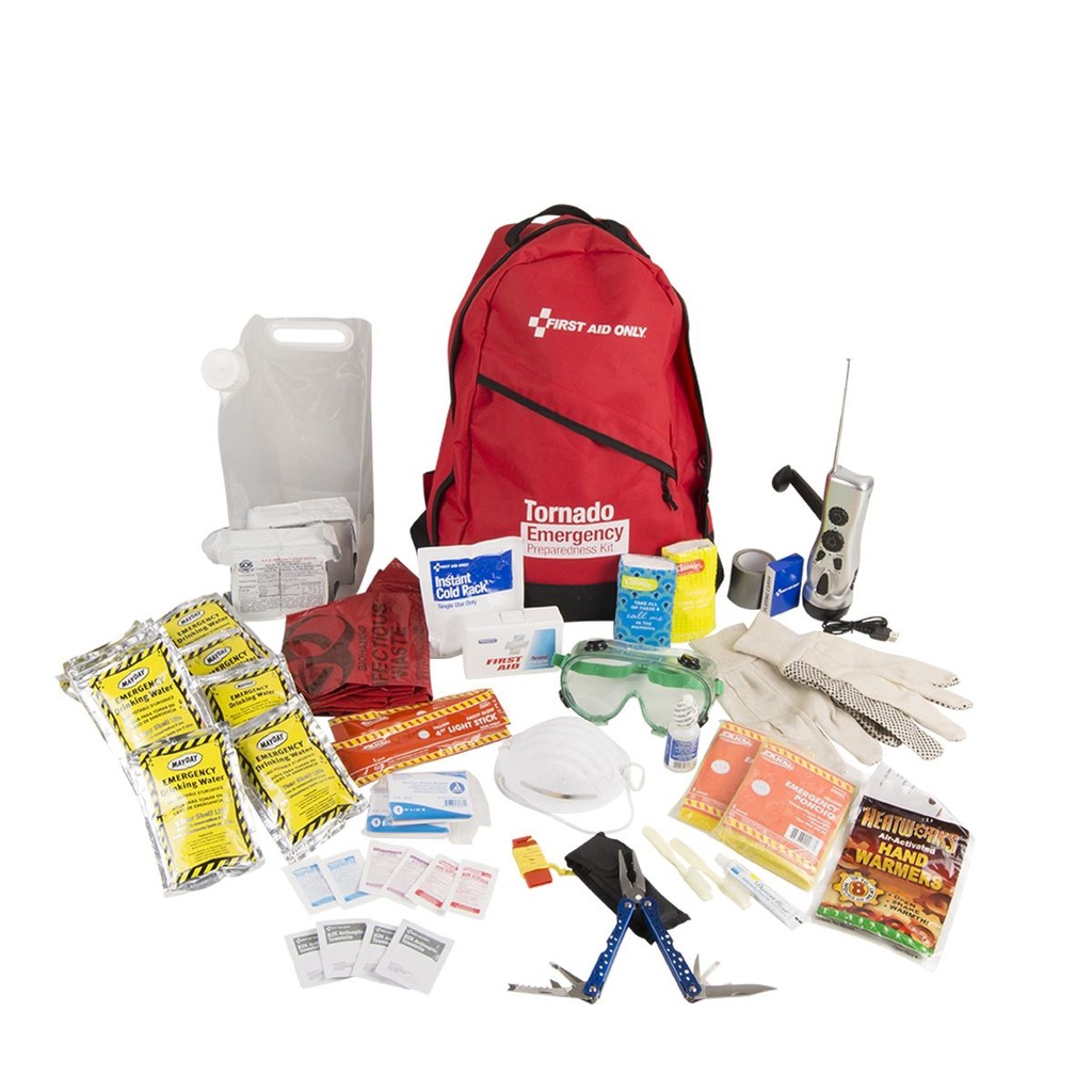 First Aid Only 2 Person Emergency Preparedness Tornado Kit with Backpack