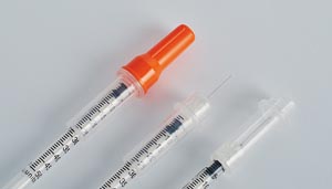 MediVena Safety Syringe, Insulin, 0.5 ml, 29G x ½", Blue Coded Box (100 bx/plt)