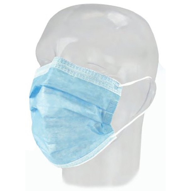 Aspen Surgical Mask, Procedure, FluidGard® 160, Anti-Fog, w/ Extended Shield, Blue