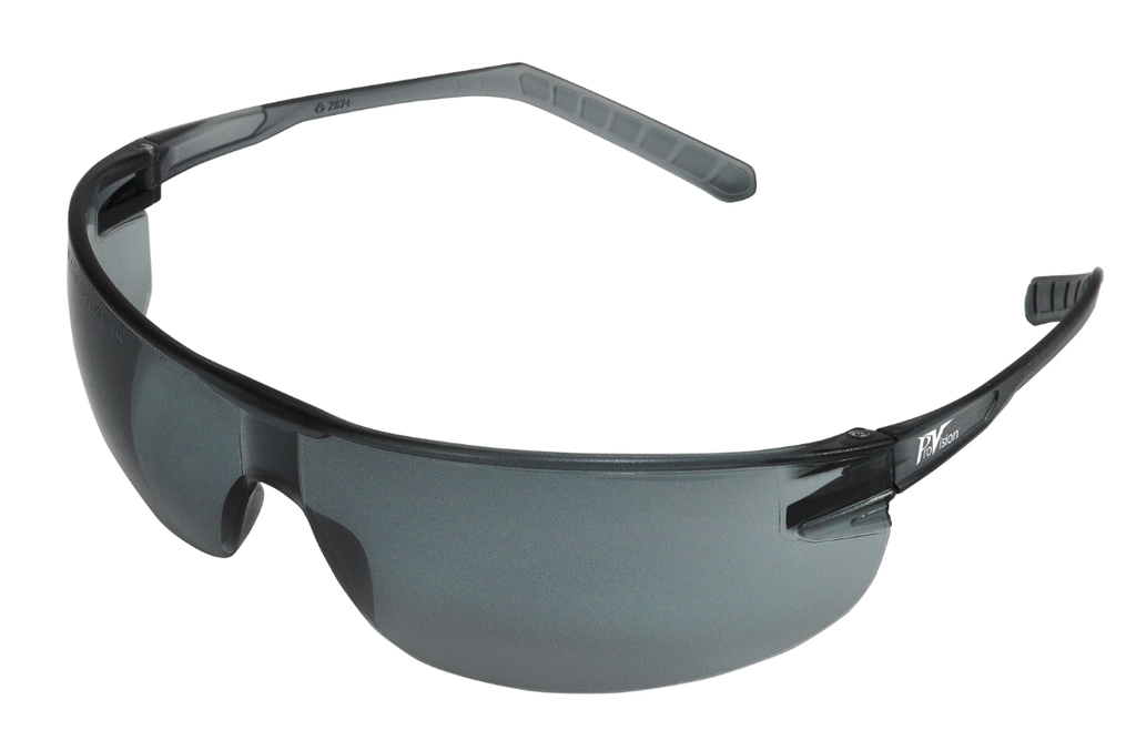 Palmero Wraparound Safety Glasses, Grey Frame/Grey Lens, Small/Narrow & Medium Fit