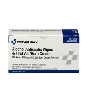 Hygenic/Theraband Antiseptic Unit Includes: (30) Wipes and (6) First Aid/Burn Cream