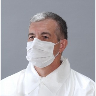 AlphaProTech Critical Cover® Ear Loop Masks, Anti-Fog Foam Strip 7in, Blue