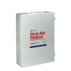 First Aid Only/Acme United Corporation 4 Shelf First Aid Metal Cabinet, Custom Logo 