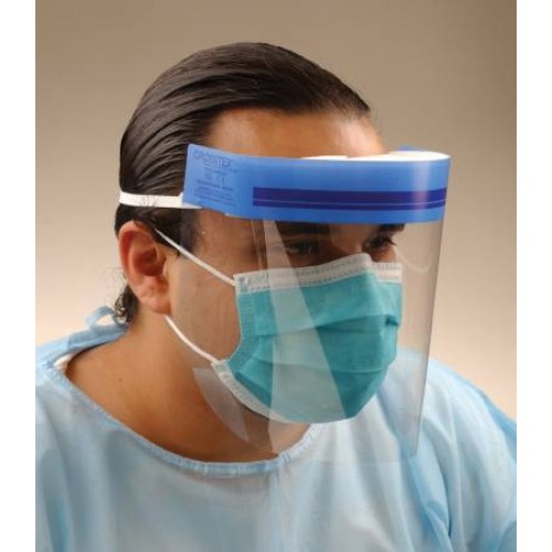 Crosstex International Face Shield, Elastic Headband, Clear, 7" ¾ Length, Bulk, 72/cs