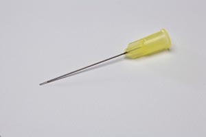 Cardinal Health Endodontic Irrigation Needle, 27G, x 1¼ (31.7mm), Yellow, Sterile, 25/bx