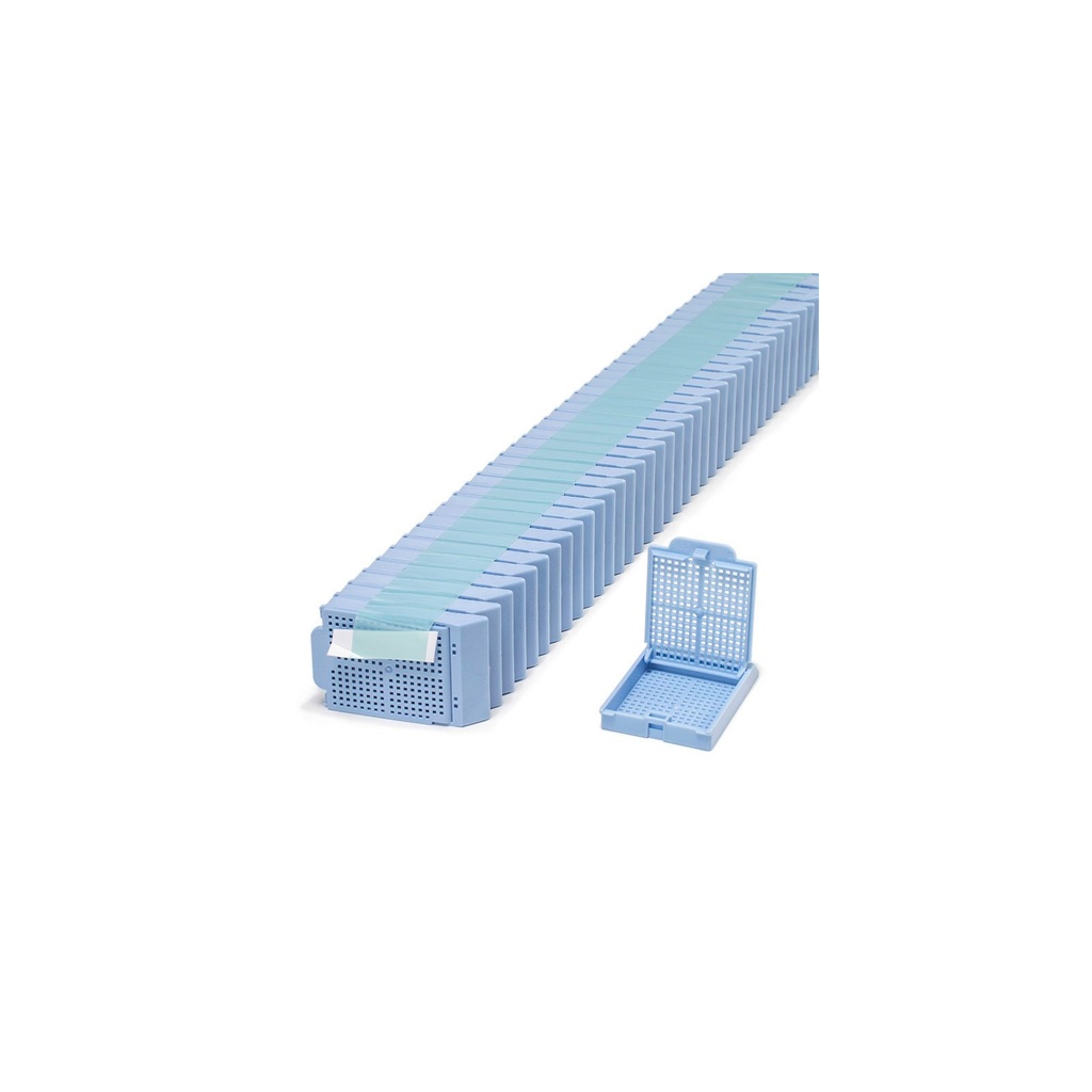 Simport Scientific Histosette® II Cassettes in Quickload™ Stack (Taped), Biopsy, Blue