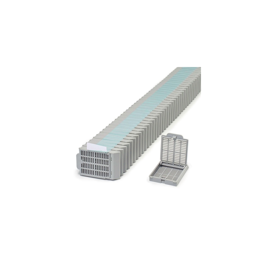 Simport Scientific Histosette® II Cassettes in Quickload™ Stack (Taped), Tissue, Gray