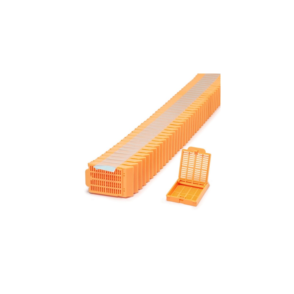 Simport Scientific Histosette® II Cassettes in Quickload™ Stack (Taped), Tissue, Peach