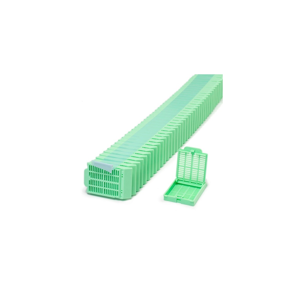 Simport Scientific Histosette® II Cassettes in Quickload™ Stack (Taped), Tissue, Green