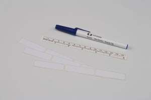 Cardinal Health Surgical Skin Marker 150-L , Ruler Cap, Regular Tip, Labels, 25/bx
