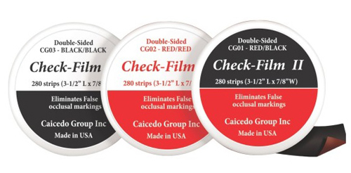 Check-Film II, Moisture-Resistant Articulating Film, Double-Sided, Red/Black, Pre-Cut