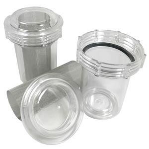 UNIVAC™ Disposable Vacuum Pump Canisters with Mesh Screen, 3-1/2" W x 4-3/8" H, 8/bx