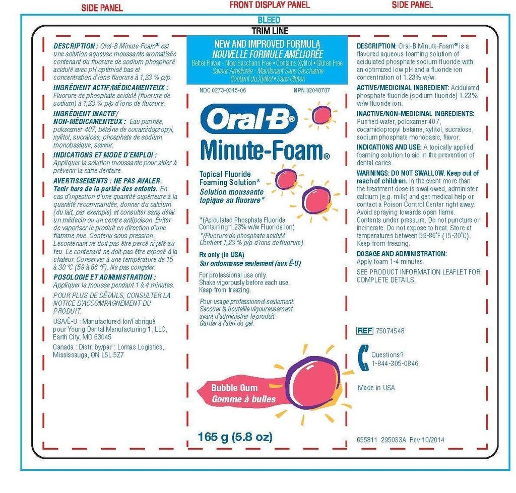 ORAL-B® Minute-Foam®, Bubblegum, 5.8oz, 1.23% APF Foaming Solution
