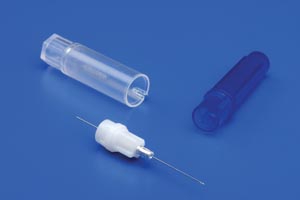 Plastic Hub Dental Needle, 30G X-Short, ½" (11mm), Blue, White Cap