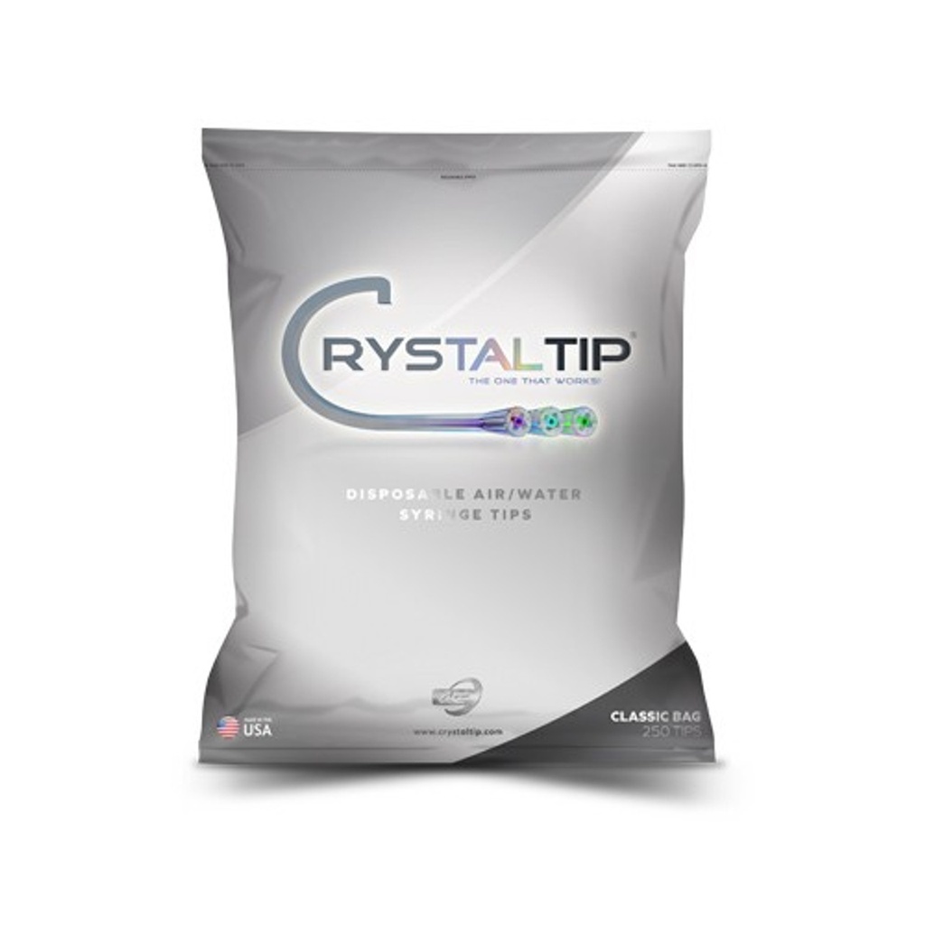 Crystal Tip®, Air/Water Syring Tips, Disposable, Pacific Blue, 250/bg, 12bg/cs