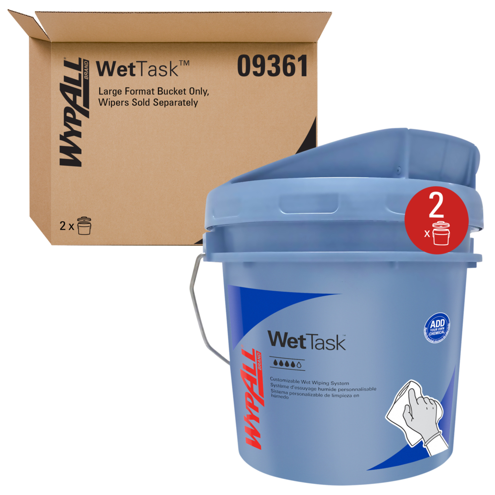 Wipers for WETTASK System, 12.3" x 12.3" x 11.0", 3.5 Gallon Bucket, 2/cs