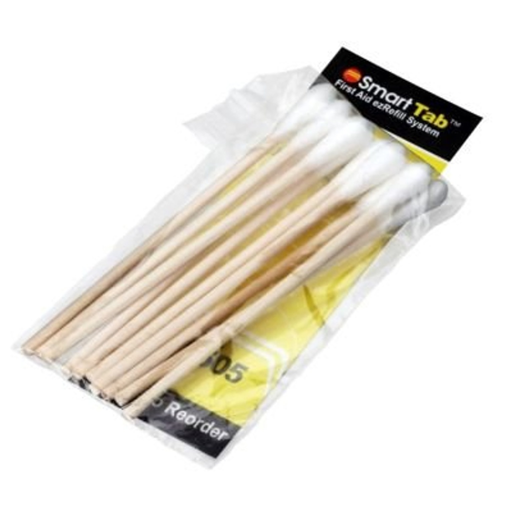 First Aid Only 3 inch Cotton Tipped Applicator with Wood Shaft, 10/Bag