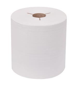 Hand Towel Roll, Universal, White, 1-Ply, Embossed, H80, 630ft, 8" x 7.8" x 1.9", 6 rl/cs