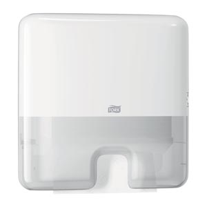 Mini Hand Towel Dispenser, Multifold, Elevation, White, H2, Plastic, 11.5" x 11.9" x 4"