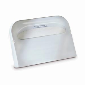 Toilet Seat Cover Dispenser, 1/2 Fold, Universal, White, V1, Plastic, 11.5" x 16" x 3"