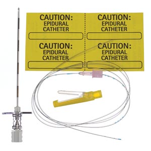 Tuohy Needle, 17G x 3½", 20G Closed Tip Catheter & Catheter Connector