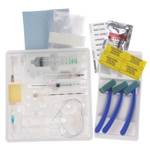 Continuous Epidural Tray, 17G x 3½" Winged Tuohy Needle & 19G Closed Tip Catheter