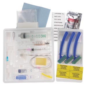 Intermediate Continuous Epidural Tray, 17G x 3½" Tuohy Needle & 20G Open Tip Catheter