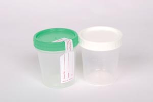 Specimen Container, 4 oz, Green Cap, Integrity Seal, Individually Wrapped (32 cs/plt)