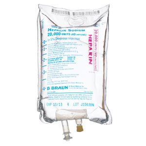 20,000 Units Heparin in 5% Dextrose Injection, 40 Units/mL, 500mL, EXCEL® Container
