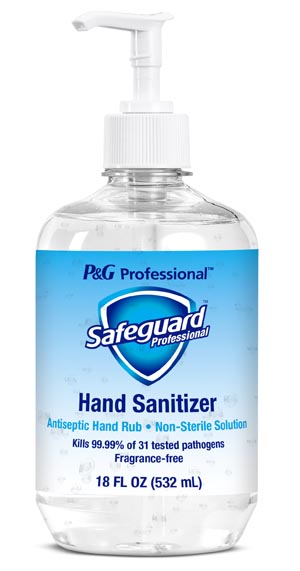 Safeguard Professional Hand Sanitizer, Gel, 18oz, 69% Ethanol
