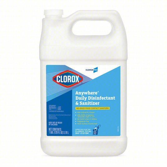 CloroxPro™ Anywhere® Daily Disinfectant and Sanitizing Bottle, 128 fl oz, 4/cs