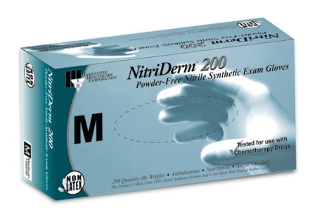 Gloves, X-Small, Exam, Nitrile, Non Sterile, PF, Textured, Blue, 200/bx