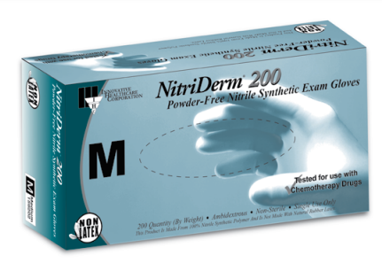 Gloves, Size X-Large, Exam, Nitrile, Non Sterile, PF, Textured, Blue, 200/bx