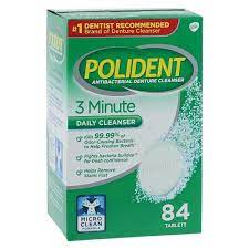 Polident® 3-Minute Antibacterial Cleanser, 84 tablets/box, 6 boxes/cs GSK# 05316K