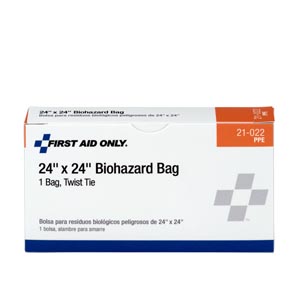 First Aid Only/Acme United Corporation Biohazard bg, w/ Tie, 1/bx
