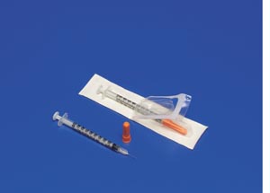 Insulin Syringe Only, 1mL, Regular Luer Tip, 5 bx/cs