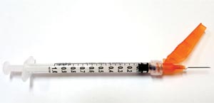 Exel Corporation Safety Syringe (1 mL) w/ Safety Needle (25G x 5/8")