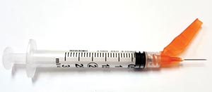 Exel Corporation Safety Syringe (3 mL) w/ Safety Needle (25G x 5/8")