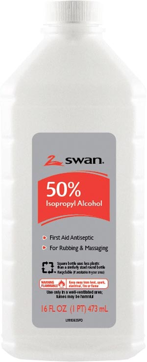 Cumberland Swan/Vi-Jon, Inc. Isopropyl Rubbing Alcohol, 50% ISO, 16 oz (86443)