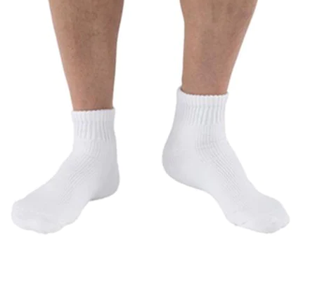 BSN Medical/Jobst Diabetic Sock, Mini-Crew Style, Closed Toe, White, X-Large