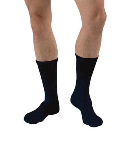 BSN Medical/Jobst Diabetic Sock, Crew Style, Closed Toe, Navy, X-Large