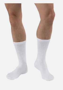BSN Medical/Jobst Diabetic Sock, Crew Style, Closed Toe, White, Medium