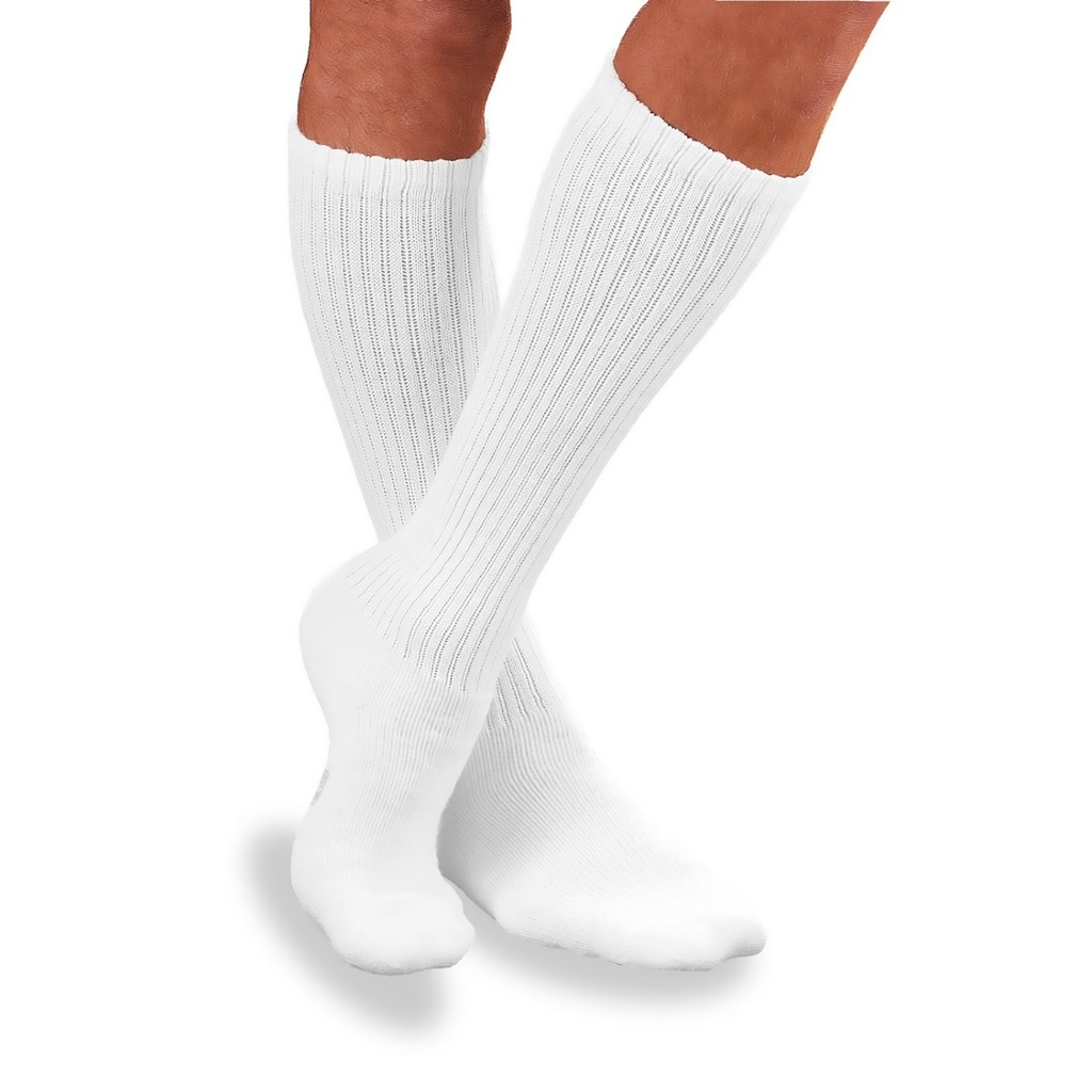 BSN Medical/Jobst Diabetic Sock, Knee High, Closed Toe, White, X-Large