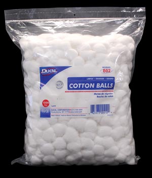 Cotton Balls, Large, 1000/bg, 2 bg/cs